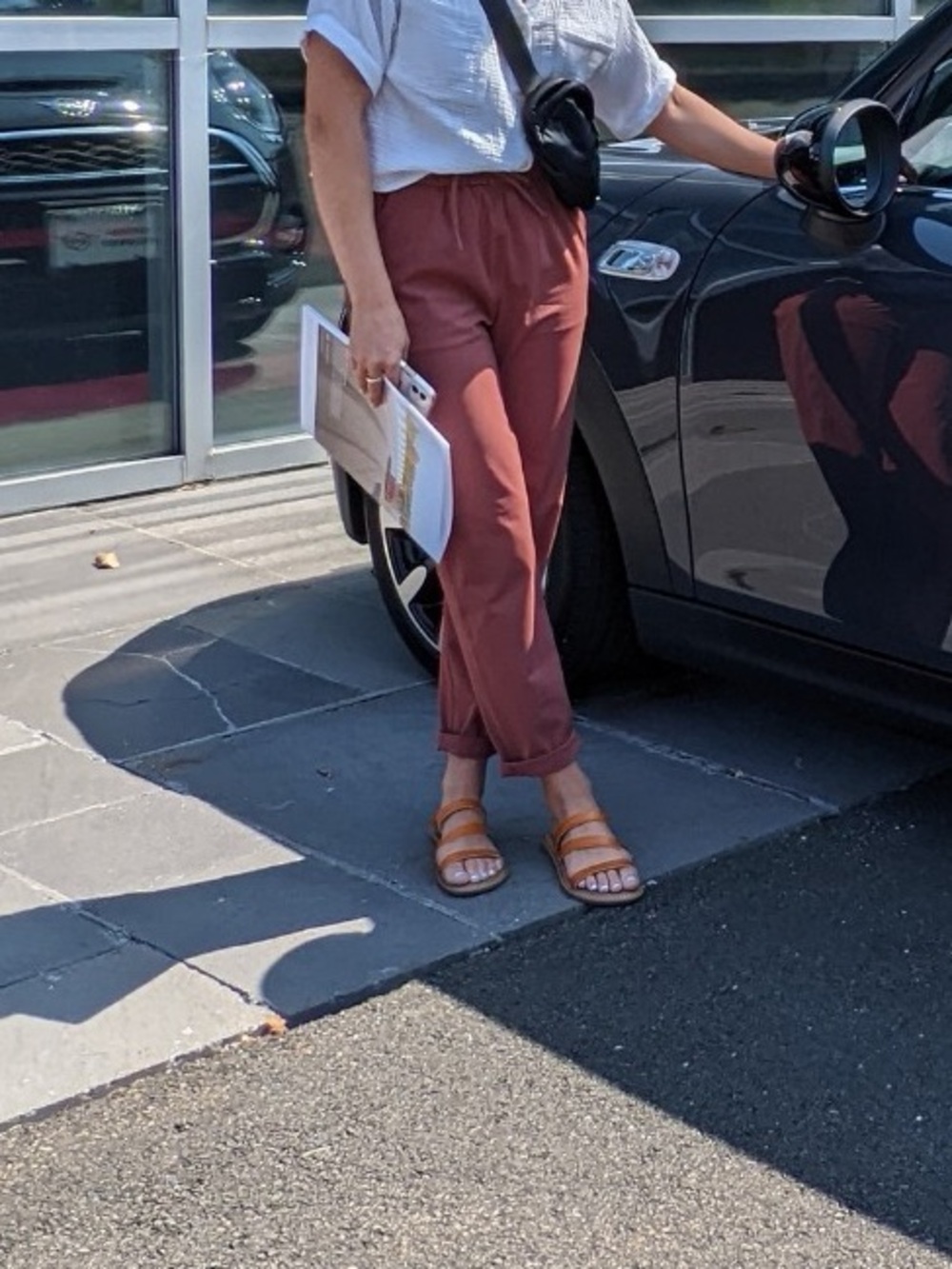 Women's High Wasited Relaxed Tapered Ankle Pants